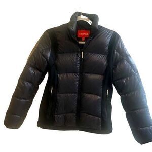 Black Feather Down Puffer Winter Snow Ski‎ Jacket Size Medium